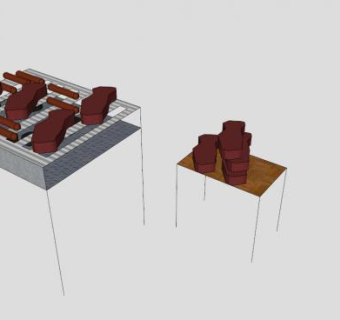 金属烤碳烧烤架SU模型下载_sketchup草图大师SKP模型