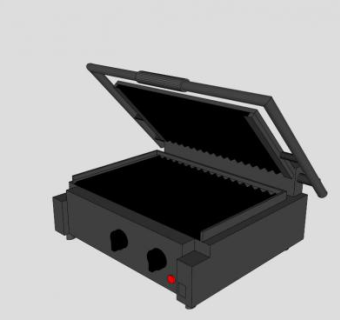 帕尼尼烧烤机SU模型下载_sketchup草图大师SKP模型