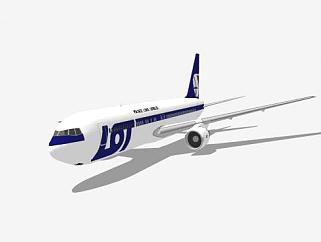 波兰航空公司飞机SU模型下载_sketchup草图大师SKP模型