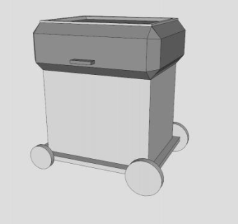 现代型电烤炉SU模型下载_sketchup草图大师SKP模型