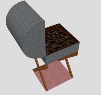 户外碳烤架SU模型下载_sketchup草图大师SKP模型