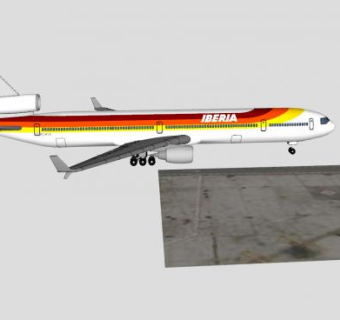 伊比利亚飞机SU模型下载_sketchup草图大师SKP模型