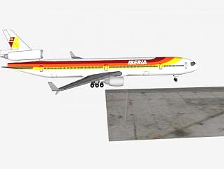 伊比利亚飞机SU模型下载_sketchup草图大师SKP模型