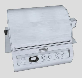 密封金属烧烤架SU模型下载_sketchup草图大师SKP模型