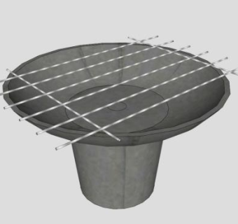 金属木炭烧烤架SU模型下载_sketchup草图大师SKP模型