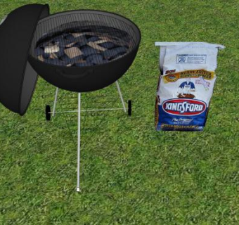 韦伯碳烤炉和调料SU模型下载_sketchup草图大师SKP模型