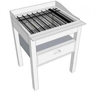 室内无烟碳烤架SU模型下载_sketchup草图大师SKP模型