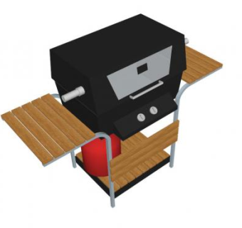 户外燃气烧烤炉SU模型下载_sketchup草图大师SKP模型