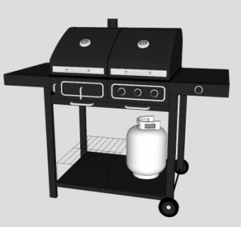 庭院燃气烧烤炉SU模型下载_sketchup草图大师SKP模型