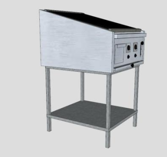 不锈钢碳烤架SU模型下载_sketchup草图大师SKP模型