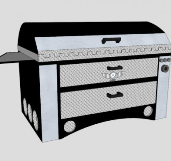 金属碳烤架SU模型下载_sketchup草图大师SKP模型