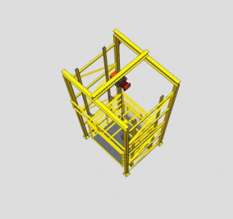 工业电梯设备SU模型下载_sketchup草图大师SKP模型