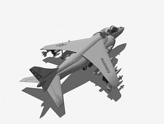 AV-8<em>飞机</em>SU模型下载_sketchup草图大师SKP模型