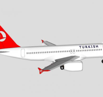 土耳其航空公司飞机SU模型下载_sketchup草图大师SKP模型
