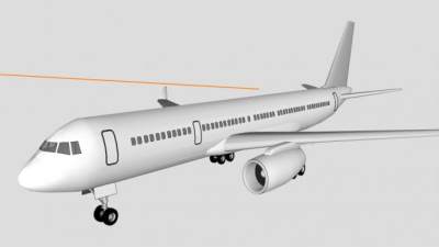 起落架飞机SU模型下载_sketchup草图大师SKP模型