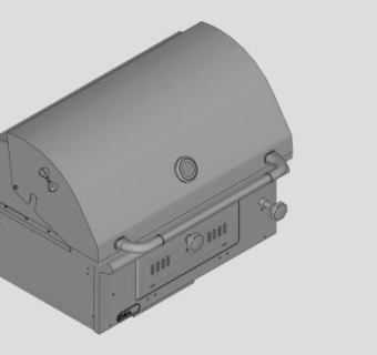 不锈钢木炭焖烤机SU模型下载_sketchup草图大师SKP模型
