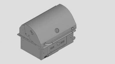 不锈钢木炭焖烤机SU模型下载_sketchup草图大师SKP模型