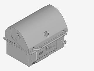 不锈钢木炭焖烤机SU模型下载_sketchup草图大师SKP模型
