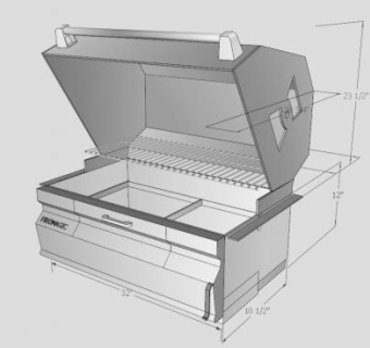 内置式木炭烤架SU模型下载_sketchup草图大师SKP模型