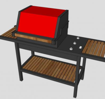 燃气烤肉机SU模型下载_sketchup草图大师SKP模型