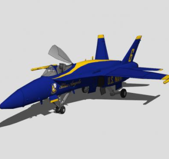 麦克唐纳道格拉斯飞机SU模型下载_sketchup草图大师SKP模型