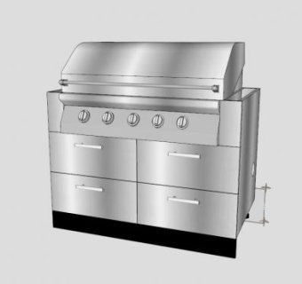 烤架和底座柜SU模型下载_sketchup草图大师SKP模型