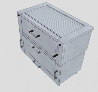 不锈钢烧烤箱SU模型下载_sketchup草图大师SKP模型