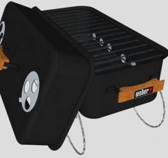 韦伯木炭烧烤架SU模型下载_sketchup草图大师SKP模型