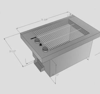 庭院燃气烧烤架SU模型下载_sketchup草图大师SKP模型