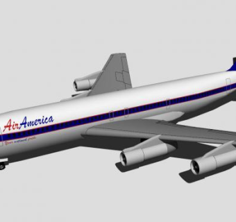 航空公司波音飞机SU模型下载_sketchup草图大师SKP模型