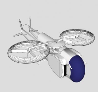 高机动性直升机SU模型下载_sketchup草图大师SKP模型