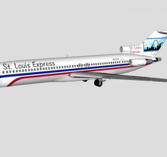 圣路易斯快运波音飞机SU模型下载_sketchup草图大师SKP模型