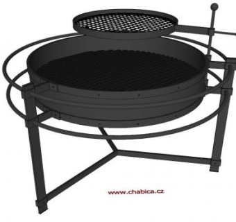 折叠式圆形烧烤架SU模型下载_sketchup草图大师SKP模型