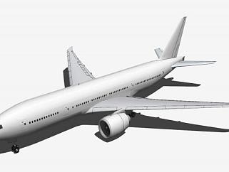 双引擎窄体喷气客机SU模型下载_sketchup草图大师SKP模型