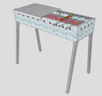 家用户外烧烤架SU模型下载_sketchup草图大师SKP模型