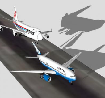 卡哥卢航空公司飞机SU模型下载_sketchup草图大师SKP模型