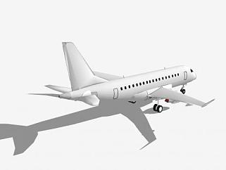 新翼型公司飞机SU模型下载_sketchup草图大师SKP模型