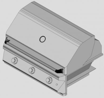 户外木炭烧烤炉SU模型下载_sketchup草图大师SKP模型