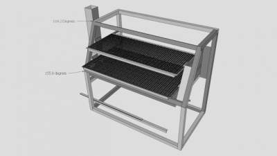 双层烧烤架SU模型下载_sketchup草图大师SKP模型