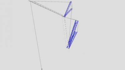 工业履带式起重机SU模型下载_sketchup草图大师SKP模型