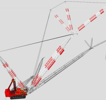 巨型履带式起重机SU模型下载_sketchup草图大师SKP模型