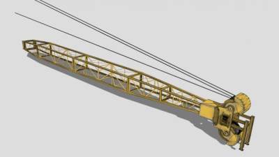 履带起重机臂设备SU模型下载_sketchup草图大师SKP模型