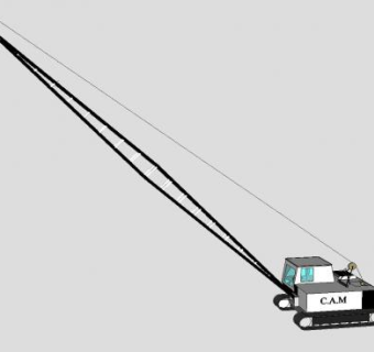 起重机履带吊设备SU模型下载_sketchup草图大师SKP模型
