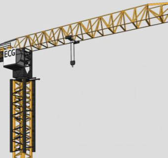 塔式起重机塔吊SU模型下载_sketchup草图大师SKP模型