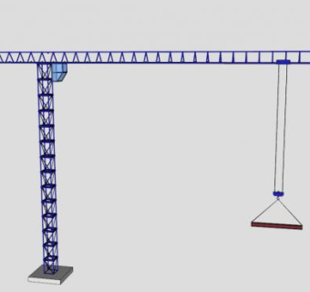 工业塔吊起重机SU模型下载_sketchup草图大师SKP模型