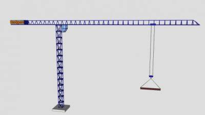工业塔吊起重机SU模型下载_sketchup草图大师SKP模型