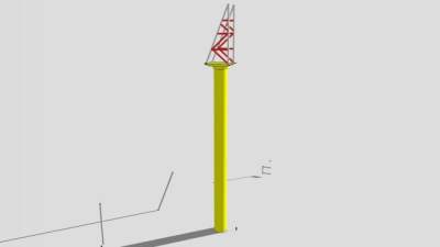 工业设备起重机SU模型下载_sketchup草图大师SKP模型