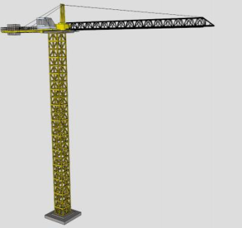 工业设备塔吊起重机SU模型下载_sketchup草图大师SKP模型