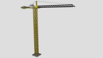 工业设备塔吊起重机SU模型下载_sketchup草图大师SKP模型