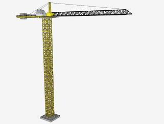 工业设备塔吊起重机SU模型下载_sketchup草图大师SKP模型